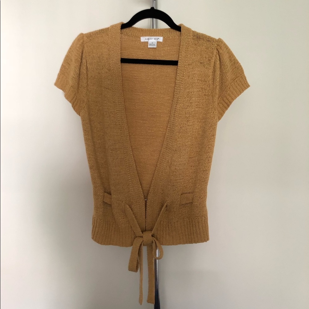 Gold August Silk Cardigan